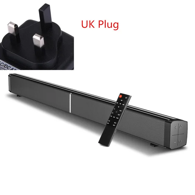 UK plug 100 Вт ТВ Саундбар Bluetooth 5,0 Домашний кинотеатр звуковая система AUX оптический бас 4 колонки Bluetooth Звуковая Панель для ТВ 3 DSP эффект - Цвет: UK plug