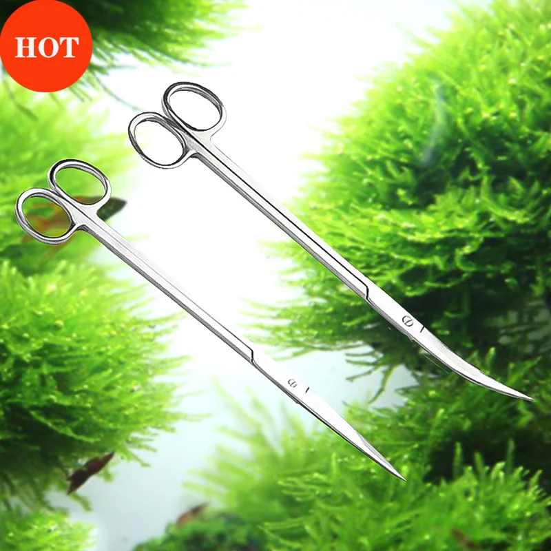Stainless Steel Water Grass Aquarium Scissors Waterweed Scissors Wave Scissor Aquarium Fish