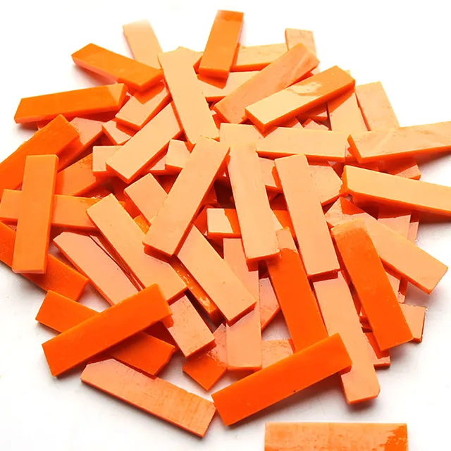 Mixed Color 1 X 4 Cm Square Stained Glass Strip Clear Glass Mosaic Pieces DIY Mosaic Tiles Hobbies Art Crafts Material 100g 11