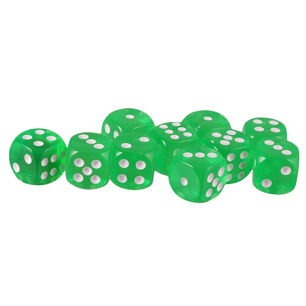 20pcs Table Game Dice D6 Plastic Die for Drinking Game D&D Role Playing Game