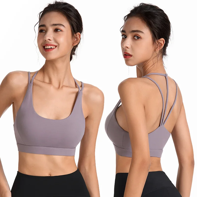 

New Hollow Sports Bra Top Breathable Quick-drying Sujetador Deportivo Sexy Plus Size Push Up Shockproof Running Fitness Women