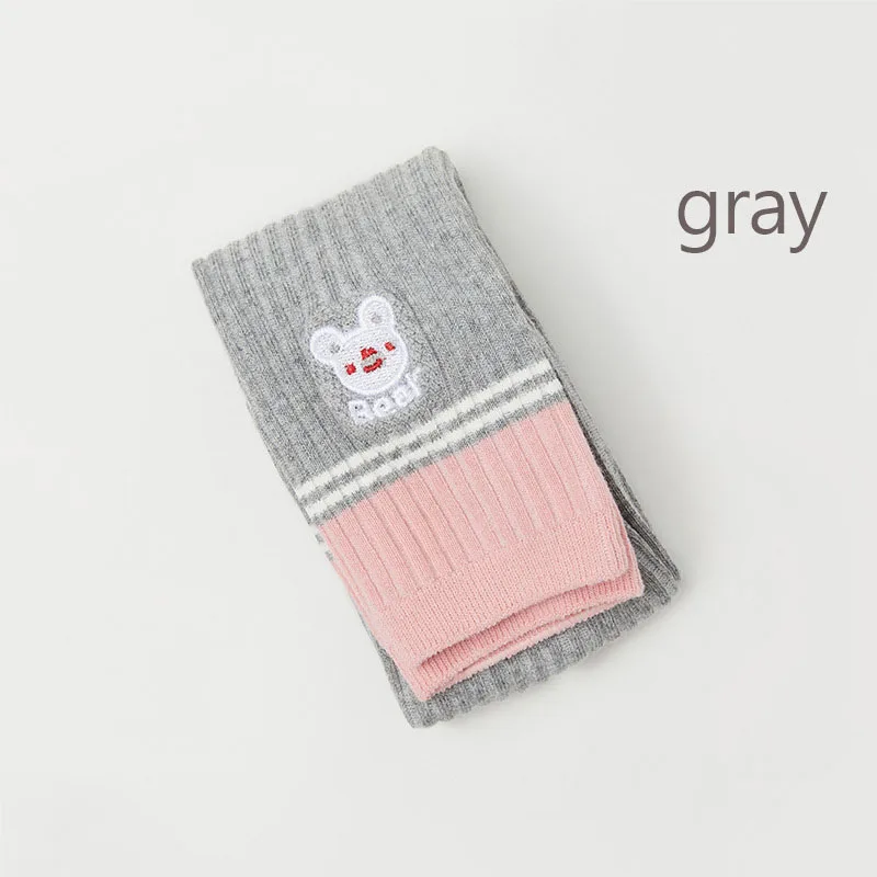 gray Колготки с цветочным рисунком для маленьких мальчиков и девочек; чулки; хлопковые колготки для новорожденных; чулки; Осенние Колготки для малышей; Meisje; детские колготки - Цвет: gray