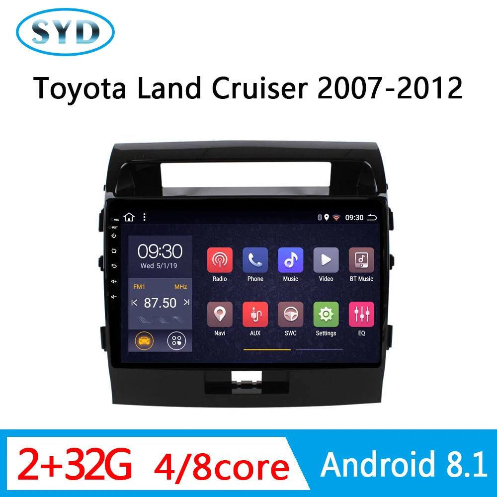 Автомобильный rdaio для Toyota land cruiser 2007 2008 2009 2012 мультимедийная система Android 8 1