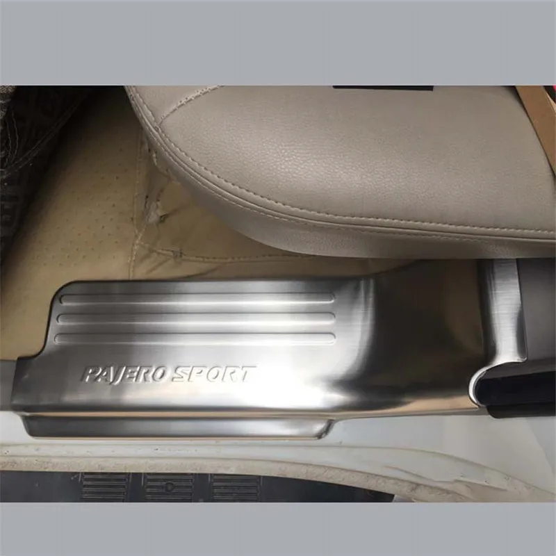 Высококачественная накладка из нержавеющей стали/порог дверь порог Накладка Добро пожаловать педаль для Mitsubishi Pajero в стиле спортивного автомобиля
