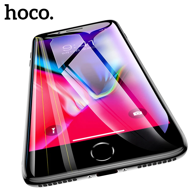 HOCO полное покрытие защитное закаленное стекло для iPhone 7 8 Plus 3D протектор экрана