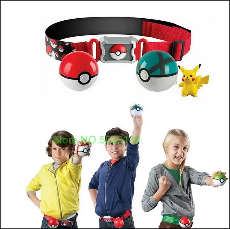 TOMY Pokemon Elf Ball Belt Pikachu Pokeball Pocket Monster Variant ModelToy Set Action Figure Model Kids Toy Gift star wars toys