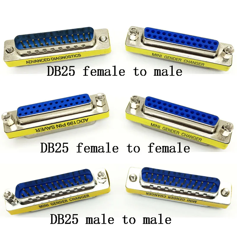 DB25 D-Sub 25pin соединители мини переходник-соединитель Адаптер RS232 последовательный разъем для мужчин и женщин