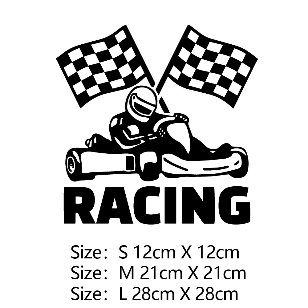 

Creativity Design Karting Car Stickers and Decal Styling Waterproof Bodywork Laptop Window Windshield Decoration Accessories PVC