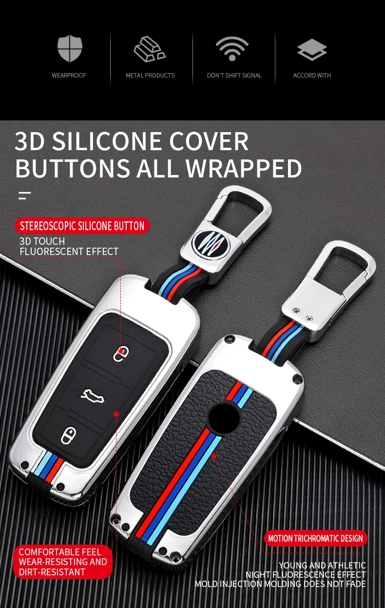 Custodia per chiave a distanza per auto in lega di zinco per Volkswagen VW Passat CC B6 B7 R36 Maogotan 3C Smart Key Protector Shell Fob accessori 7 Custodia per chiave a distanza per auto in lega di zinco per Volkswagen VW Passat CC B6 B7 R36 Maogotan 3C Smart Key Protector Shell Fob accessori - Hd041211b75734d5faced967155f8472dV