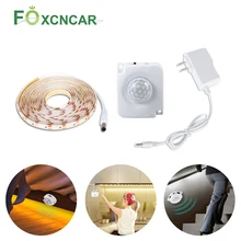 С регулируемой яркостью, с датчиком движения, Светодиодная лента, водонепроницаемая, для кухонного шкафа, освещение Luz Armario Cocina, для спальни, шкафа, ночное освещение