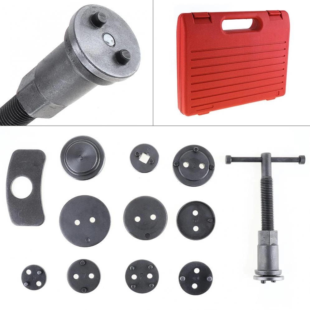 12pcs Auto Universal Disc Brake Caliper Car Repair Tool Kit Set with Case D0F0