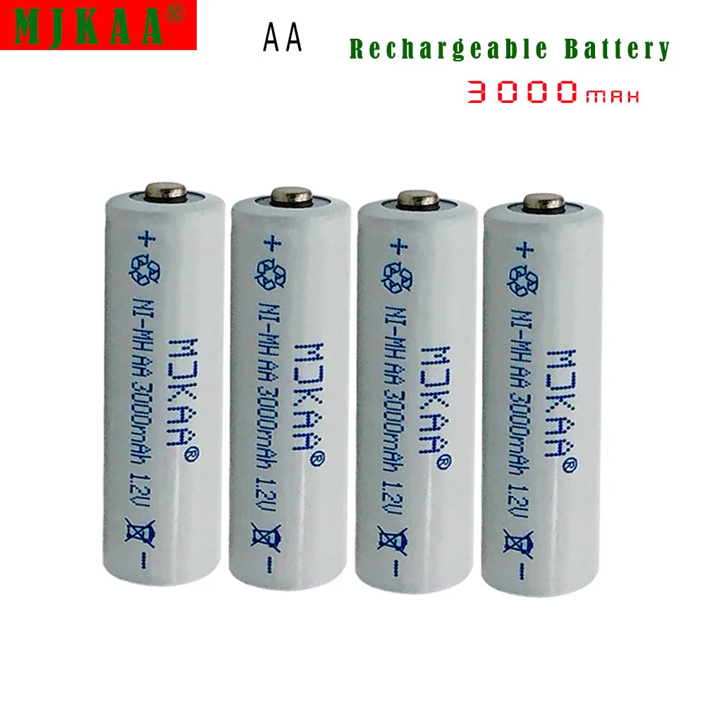 

4 PCS / AA NI MH - 2019 1.2 V 3000 Mah Rechargeable Batteries In Advance for Toy Camera Microphone