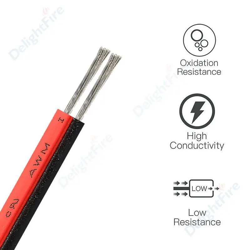 2 контактный светодиодный кабель 22AWG 20AWG 18AWG SM JST разъем Ядра Электрические медные