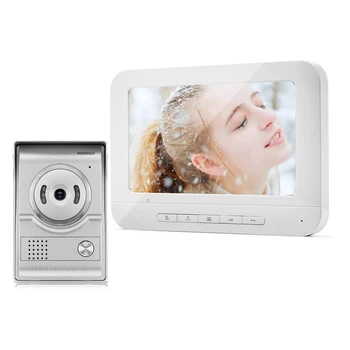 

REDEAGLE 7" LCD Wired Monitor Video Doorphone Doorbell Intercom Kit with 800TVL IR Night Vision Outdoor Camera