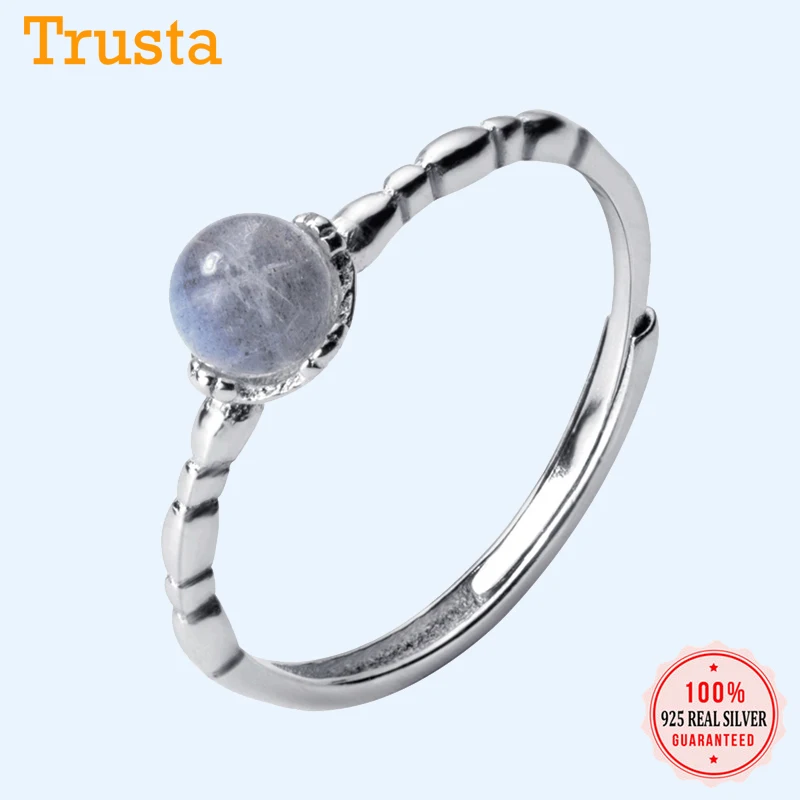Кольца Trusta из 100% стерлингового серебра 925 пробы модные ювелирные украшения милые