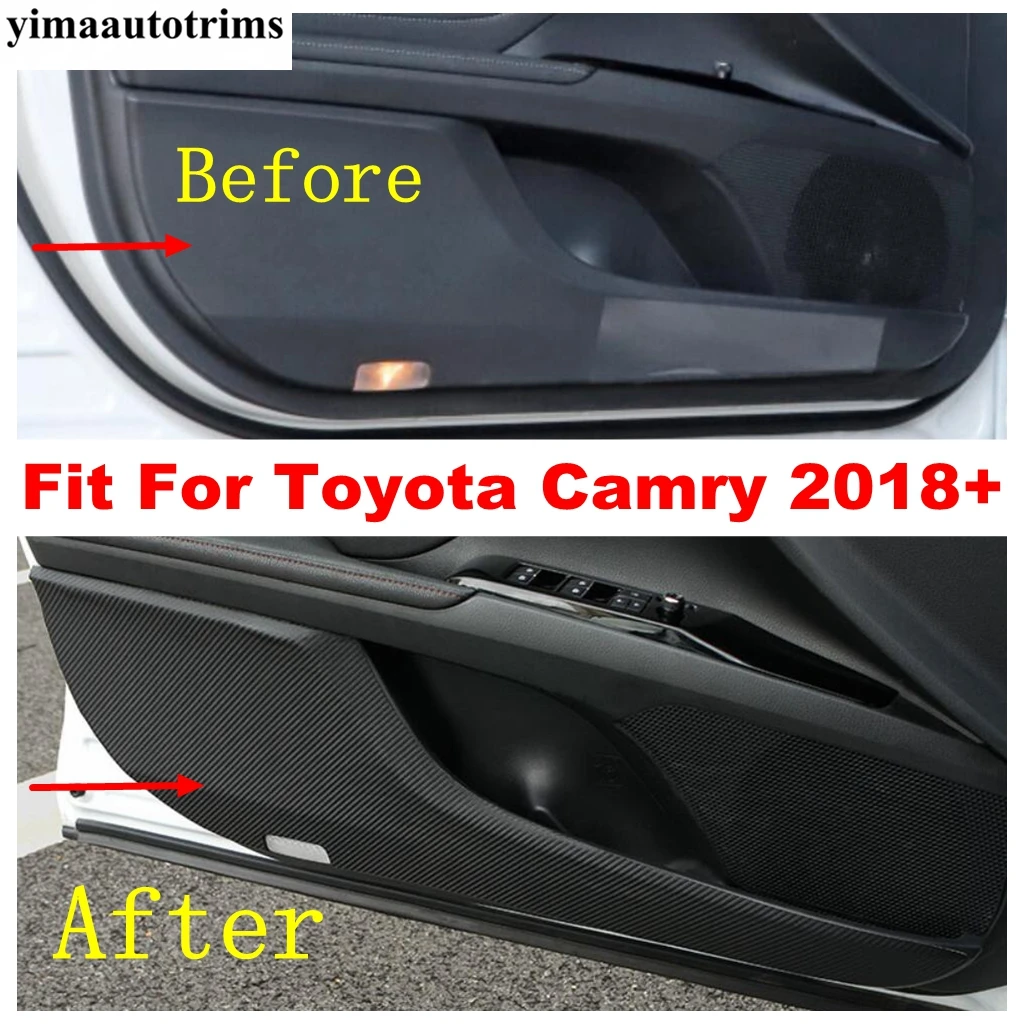 Auto Binnendeur Panel Anti Kick Bescherming Side Rand Film Carbon