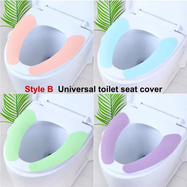 2 Styles Toilet Seat Cover Warm Soft Washable Mat Home Decor Closestool Mat Seat Case Toilet Lid Cover Bathroom Accessories