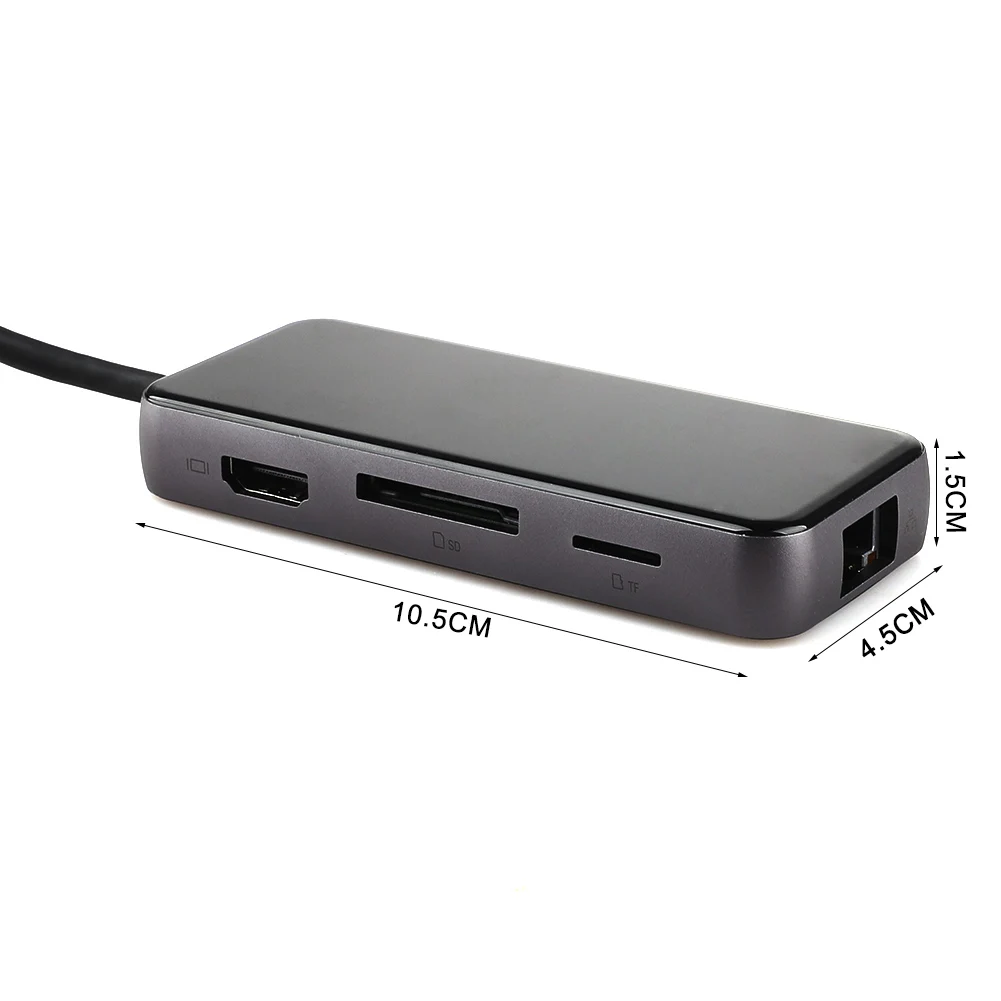 5/6/8/10 Порты мульти Тип C док-станция USB C концентратор USB C до USB 3,0 HDMI адаптер RJ45 VGA 3,5 аудио SD карты памяти для MacBook Pro/Air