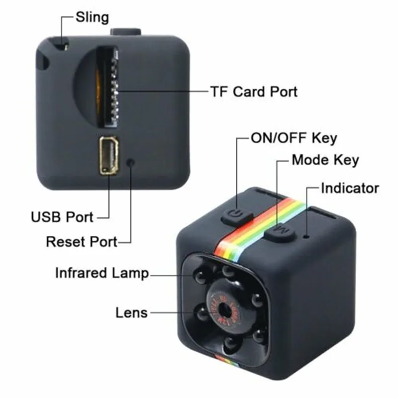 SQ11 Full HD 960P Mini Car DV DVR камера видеорегистратор IR ночного видения Домашняя