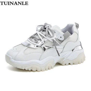 

TUINANLE Sneakers Women Platform Dad Sneakers Tenis Feminino Casual Flats Breathable Soft Woman Chunky Shoes Zapatillas Mujer