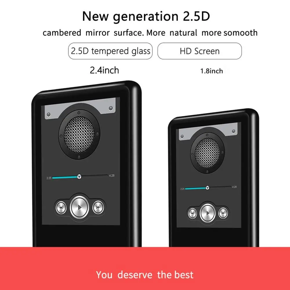 Металлический MP4 плеер беспроводной плеер портативный тонкий MP3 MP4 медиа 2,4 дюймовая сенсорная клавиша fm-радио 8 Гб 16 Гб музыкальный плеер