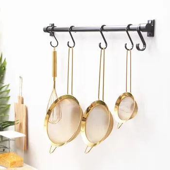 

Creative Kitchen Baking Tool Set Golden Stainless Steel Egg Beater Fine Mesh Filter Handheld Sugar Powder Sieve Baking Tool