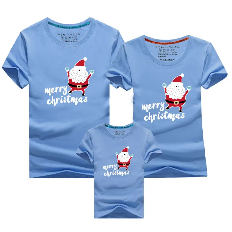 Christmas Mom Daughter Clothes Father Son Matching Clothing Family Look Family Clothing Dad Mom Boy T-Shirt Cartoon Santa Claus