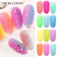 Nicole Diary 2g Блестящий сахарный порошок для ногтей Белый Черный голографический блестящий для ногтей пигмент пыль лазер для гель-лака украшения Советы
