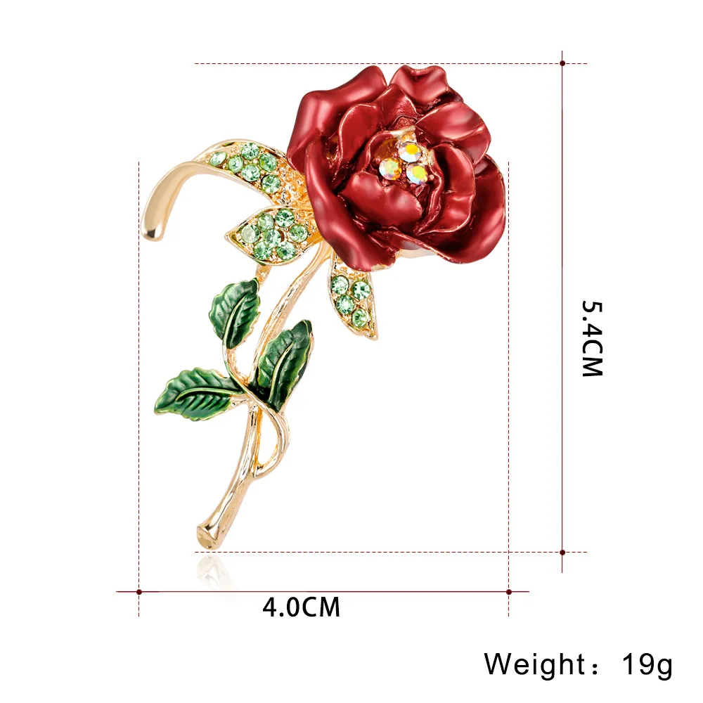 

New Style Hot Sales Oil Drop Rose Brooch Korean-style Versatile Fashion Flower Corsage Clothing Shoe Bag Boquet Holder Accessori