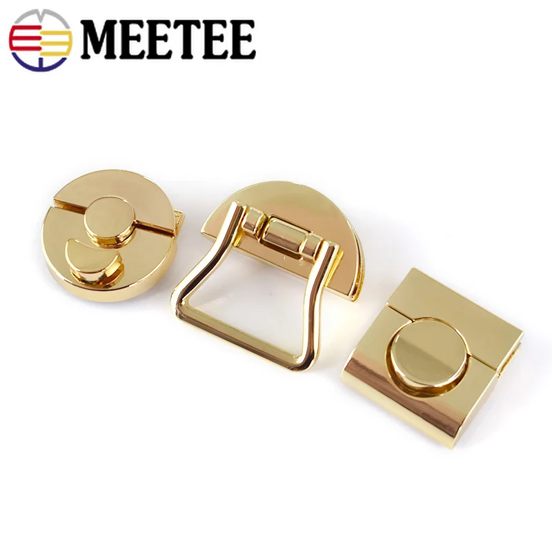 Meetee, 2 шт., металлический замок для сумки, застежка, поворотный замок, пряжки, сделай сам, сумочка, кошелек, фурнитура, сумки, детали, Декор, замена аксессуаров, BF118