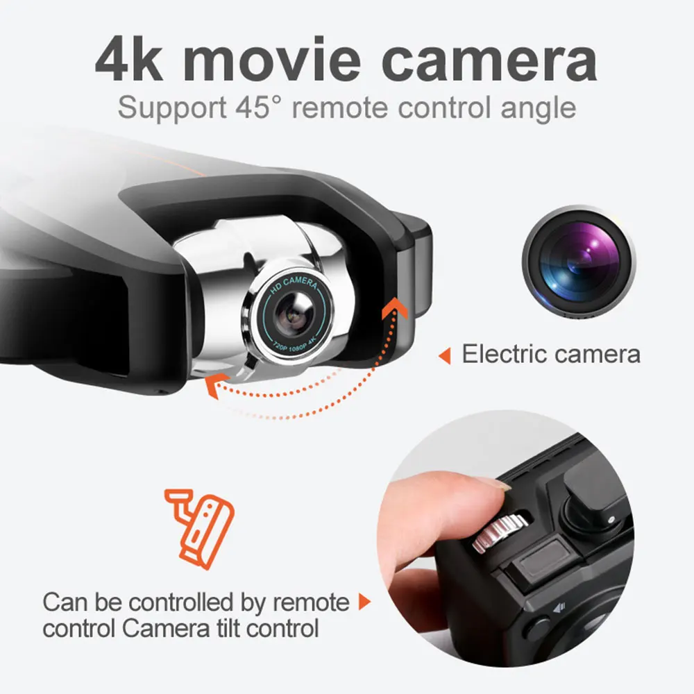 S5 RC Drone WiFi FPV with 4K HD Camera Foldable Optical Flow Positioning Altitude Hold Dual Lens Quadcopter RTF small drone