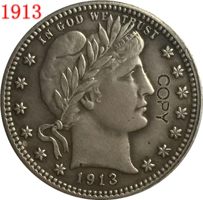 USA 1913 P D S BARBER OR LIBERTY HEAD QUARTER DOLLARS COPY COINS | Дом и сад
