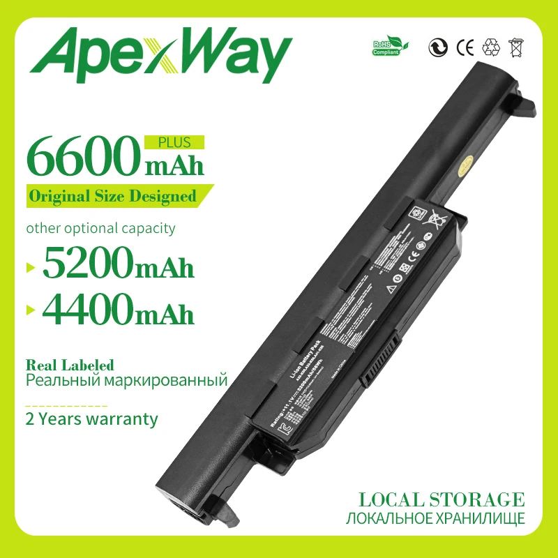 Apexway 6600 мАч Новый аккумулятор для Asus A32 K55 A41 A45 A55 A75 K45 K75VD X55A X45 X55 X75V R400 R500 U57VD R700VM|battery