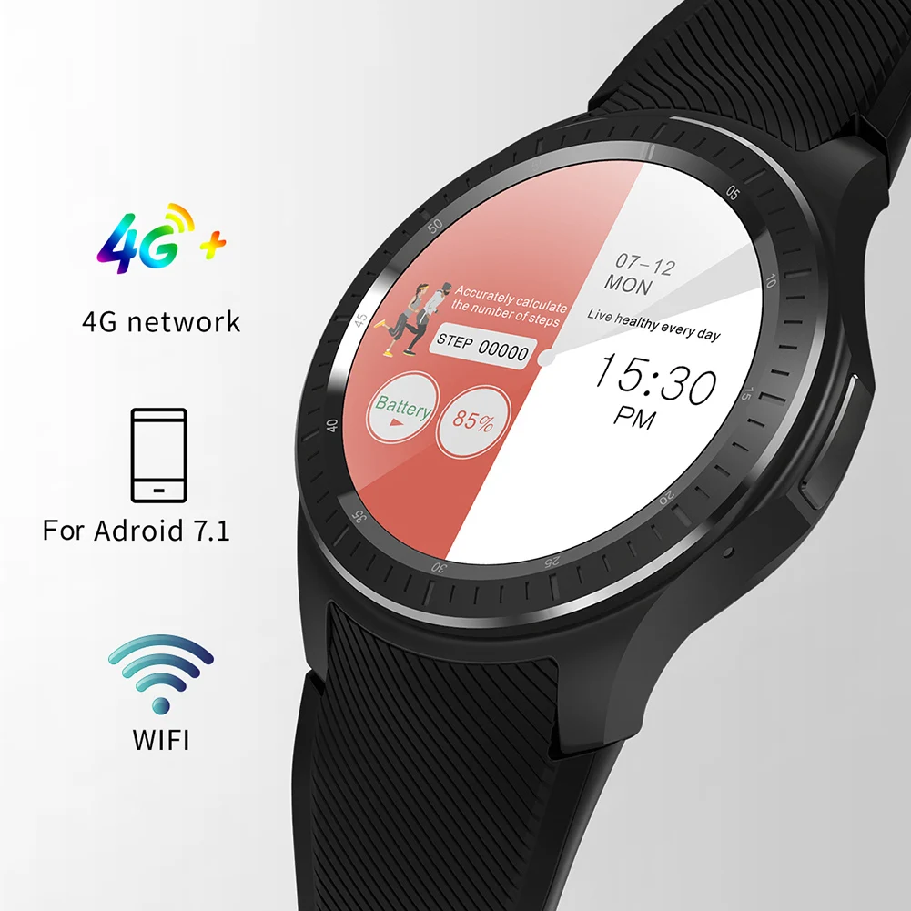 dm368plus 1GB+16GB Heart Rate Monitor 4G Call WiFi GPS Pedometer Smart Watch