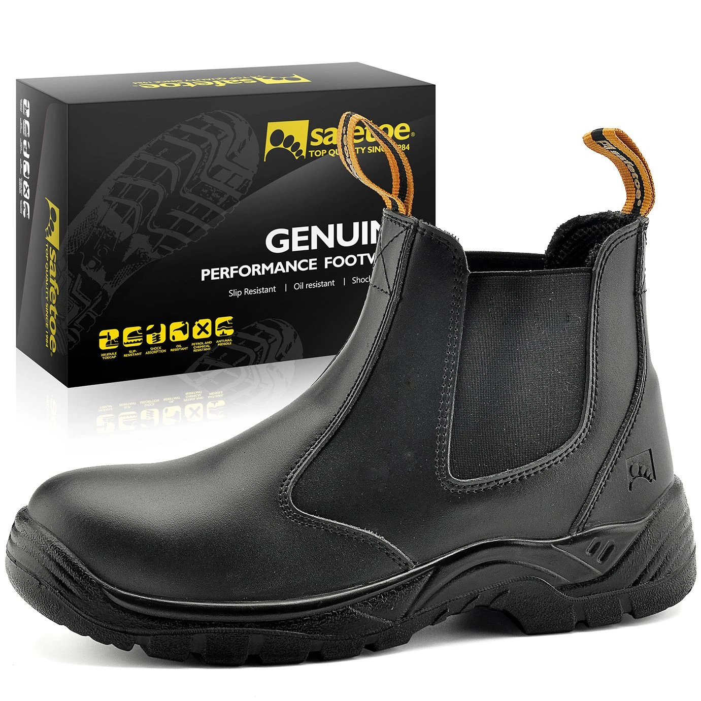 SAFETOE zapatos de seguridad para Hombre y Botas de trabajo ligeras con puntera de acero, impermeables, cuero, Editi, EE. UU.|Botas de seguridad y de trabajo| - AliExpress