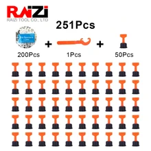 RAIZI 251Pcs Tile Spacers With Tile Leveler Spacers Wrenc For Floor Wall Tile Positioning Leveler Reusable Tile Leveling System
