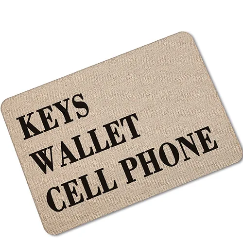 KEYS Добро пожаловать резиновые с принтом Коврик для двери пыль лапы домашнего животного чистый кухонный напольный, для коридора коврик для входа коврик для помещения Противоскользящий коврик - Цвет: KEYS