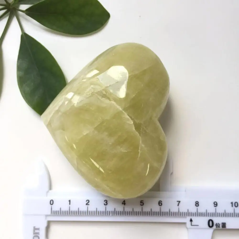High Quality& Beautiful Natural Citrine Hand Carved Crystal Heart For Present Or Collection ZY