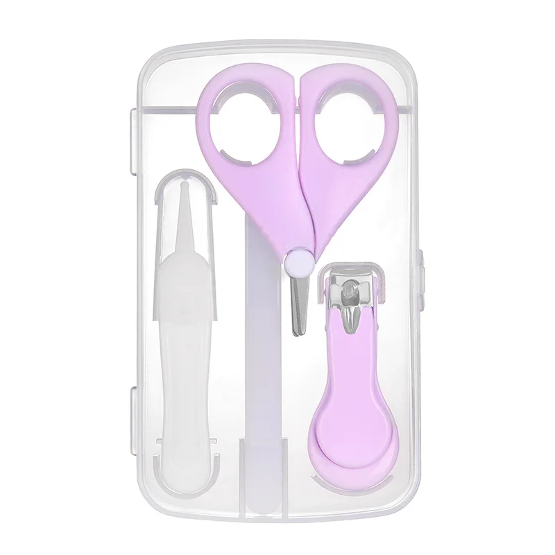 4 Pcs Baby Nail Care Scissors Gorgeous Sets Safety Nail Cutter Scissors Suit Newborn Baby Cleaning Toils Care