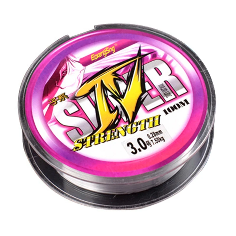 

100M Nylon Fishing Line Extreme Strong Monofilament Durable Rock Sea Fishing Leader Line Strong Pull Invisible Fishing Line