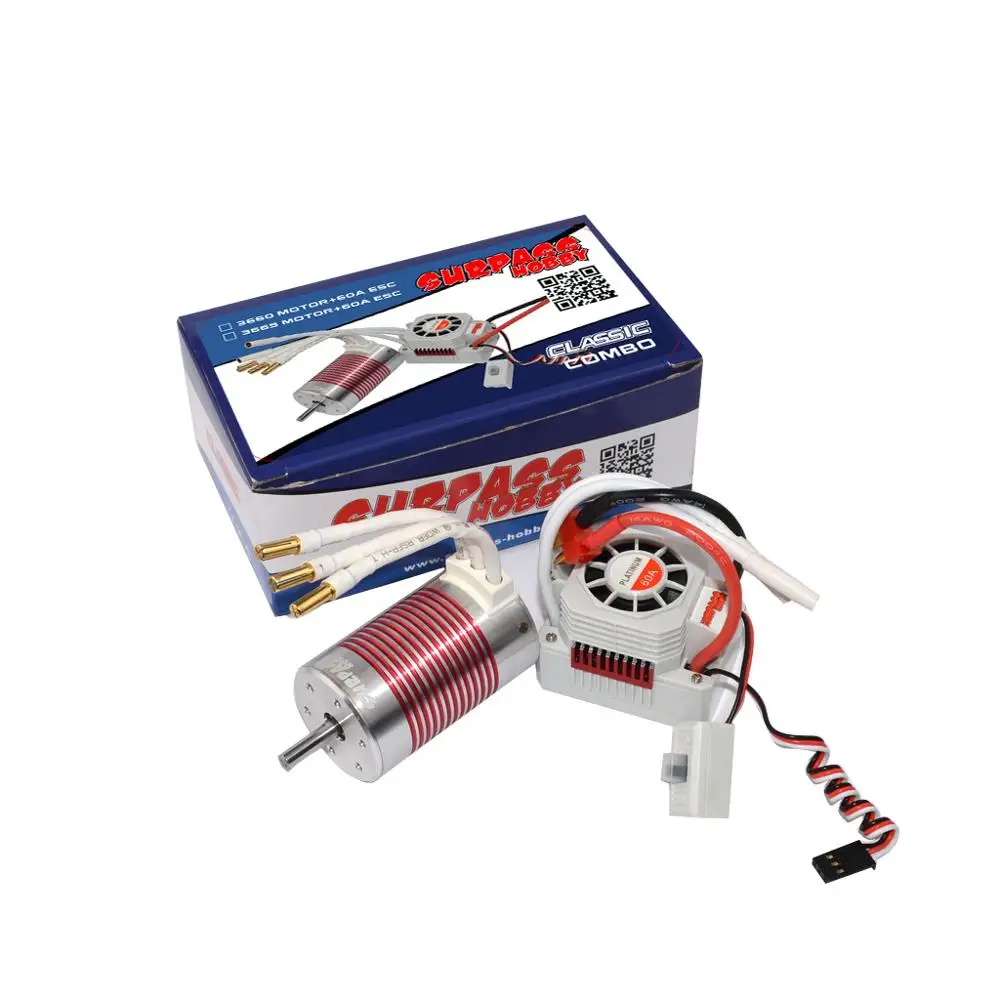Платиновая Водонепроницаемая серия 3660 2600KV 3300KV 3800KV 4300KV бесщеточный вал 5 мм мотор и 60A ESC для модели 1/10 RC автомобилей