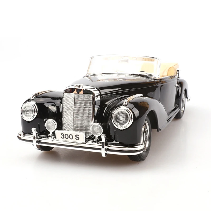 1:18 1955 300S литая под давлением классическая модель автомобиля имитация Ретро коллекция металлическая игрушка для автомобиля коллекционная модель дорожного движения для детей