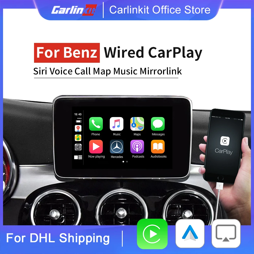 

Carlinkit Smart link Apple Carplay /Android Auto Box for Benz-Mercedes NTG4.5 2012-2014 iOS Mirrolink For Car