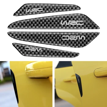 

4Pcs Carbon Fiber Car Door Edge Guard Scratch Protector Strip Anti-collision Trim Molding Protection Anti-rub Car Door Protector