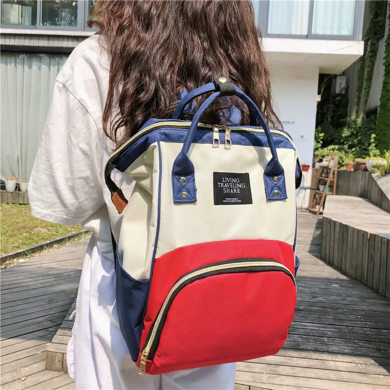 

New JIULIN canvas Korean version of the large-capacity outdoor travel student backpack