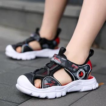 

ULKNN Boys Sandals 2020 Summer New Children's Shoes Baby Baotou-Play Sports Girls Pink Ultra-Light Beach Blue size 27-38