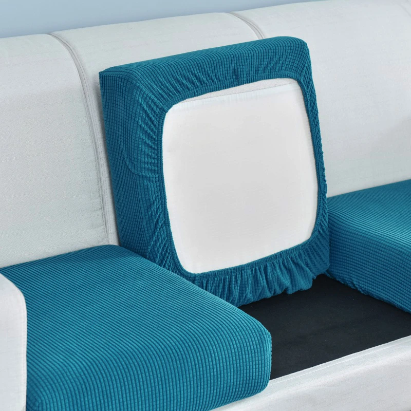 

Solid Color Sofa Seat Cover Winter Elastic Corn Fleece Sofa Covers For Living Room Footrest Couch Slipcover 1/2/3/4 Seat