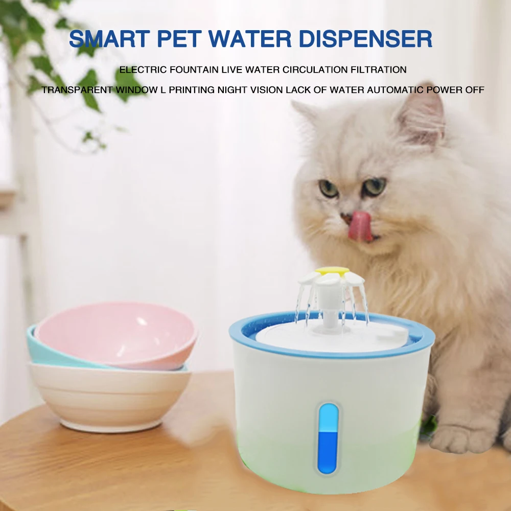 Очиститель воды для кошек, диспенсер для воды для собак, креативный Saft светодиодный светильник, пластиковые аксессуары для домашних животных, держатель для кормушки, супербесшумный