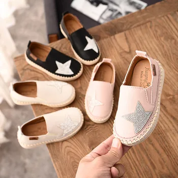 

New Children Leather Wedding Princess Boys Girls Flat Loafers Casual Breathable Kids Shoes Spring Summer School Shoe White Black