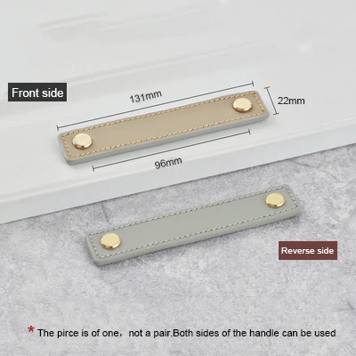 C-2408-gold-962 3 color/ DIY Both sides brass soft leather handle and Knobs for furniture cabinet chest drawer suitcase handle with Screws - Цвет: C-2408-gold-962